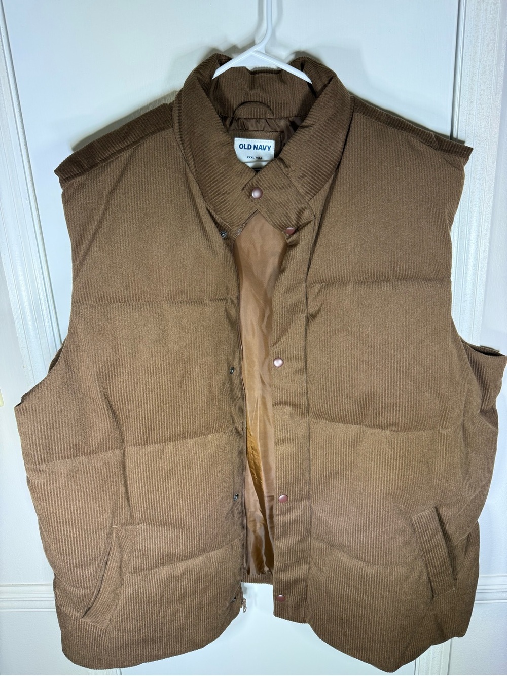 Old Navy Brown Corduroy Men's Puffer Vest